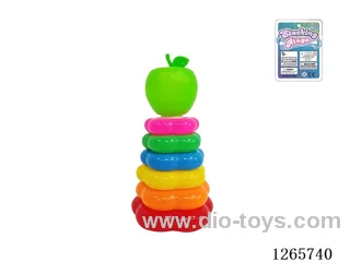 6-Layer Floral Rainbow Stackable Rings (Apple)