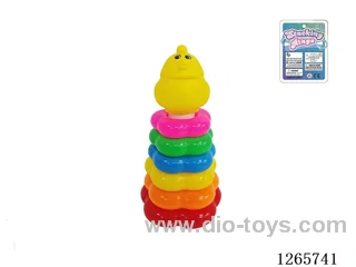 6-Layer Floral Rainbow Stackable Rings (Hen)