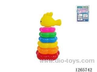 6-Layer Floral Rainbow Stackable Rings (Fish)