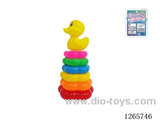 6-Layer Floral Rainbow Stackable Rings (Big-Headed Duck)