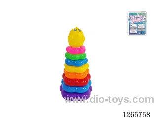 8-Layer Floral Rainbow Stackable Rings (Chick)