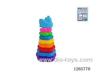 8-Layer Floral Rainbow Stackable Rings (Ship)