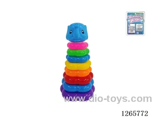 8-Layer Floral Rainbow Stackable Rings (Baby Elephant)