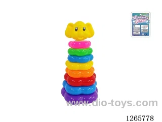 8-Layer Floral Rainbow Stackable Rings (Dumbo)