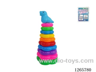 10-Layer Floral Rainbow Stackable Rings (Sea Lion)
