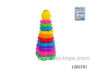 10-Layer Floral Rainbow Stackable Rings (Chick)
