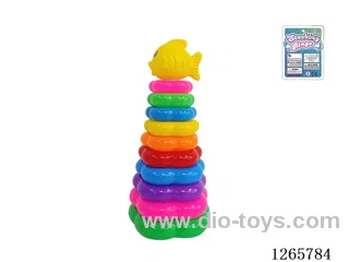 10-Layer Floral Rainbow Stackable Rings (Clownfish)