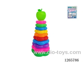 10-Layer Floral Rainbow Stackable Rings (Apple)