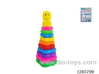 10-Layer Floral Rainbow Stackable Rings (Lion)