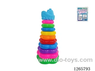 10-Layer Floral Rainbow Stackable Rings (Ship)