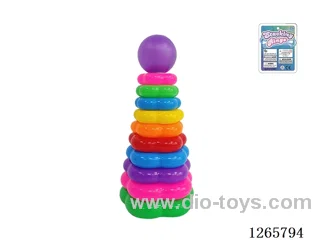 10-Layer Floral Rainbow Stackable Rings (Ball)