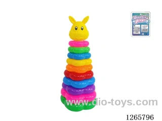 10-Layer Floral Rainbow Stackable Rings (Rabbit)