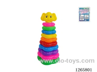 10-Layer Floral Rainbow Stackable Rings (Dumbo)