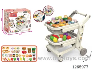Double-Layer Universal Shopping Cart 33PCS