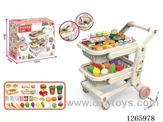 Double-Layer Universal Shopping Cart 33PCS