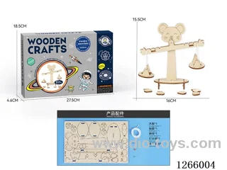 Wooden Educational Experiment - Cute Mouse Balance Scale (16PCS)