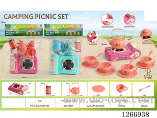 15PCS Outdoor Camping Set W L/M not included battery 2 colors