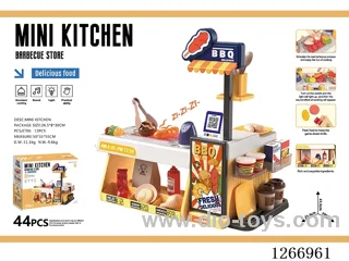 Kitchen Toy - Mini BBQ Restaurant (Lights & Sound) 44pcs, not included battery