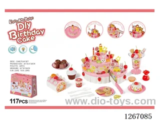 117PCS Three-Layer Singing DIY Birthday Cake (not included battery 2*AA)
