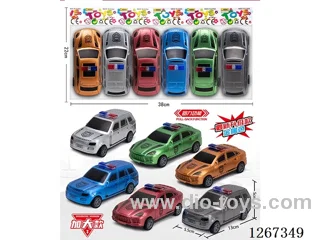 6PCS pull back car