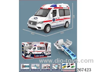 Rail-Launched Inertial car with 2 free wheel alloy cars