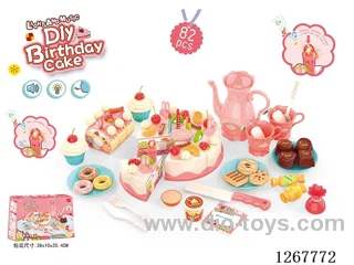 82PCS DIY Fruit Electric Cake Set W L/M  included battery