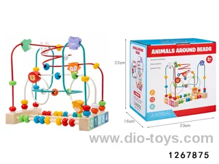 wooden maze in  color box