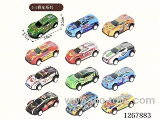 6.8CM pull back tin car