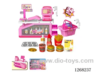 Cashier Counter Shopping Basket Hamburger Set 24PCS