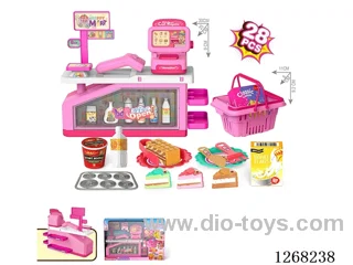 Cashier Counter Shopping Basket Cake Set 28PCS