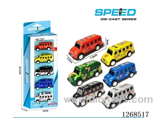 5PCS pull back tin car