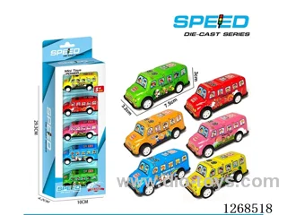 5PCS pull back tin car