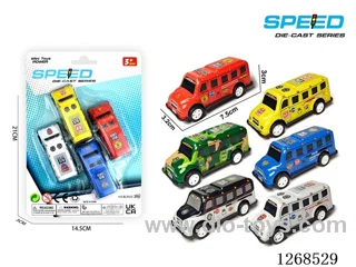4PCS pull back tin car