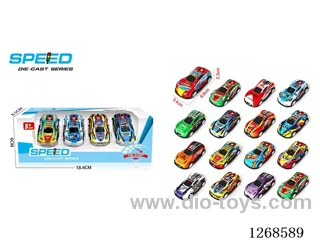 4PCS pull back tin car