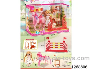 Barbie Farm Horse + Equestrian Obstacle Set