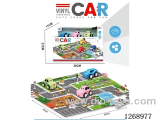 3 in 1 Free Wheel Vinyl car  (Includes Puzzle)