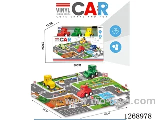 3 in 1 Free Wheel Vinyl car  (Includes Puzzle)