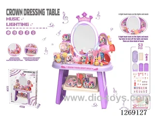 Princess Dressing Table Set (Touch + Light & Music) (3*AA not included) (53PCS)