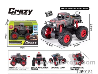 1:30 dual-inertia alloy car W L/M included battery