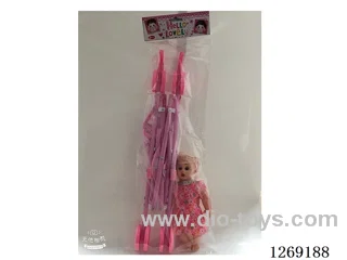 55CM Plastic stroller with 12-inch empty doll