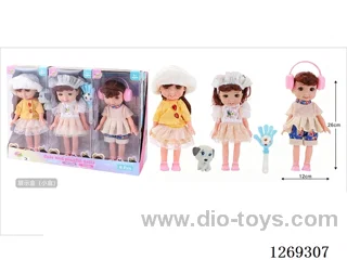 10-inch fully-vinyl Doll set with Four-Voice IC (6-Pack) (included battery)
