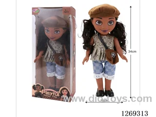 18-inch fully-vinyl black female doll with four-tone IC included battery
