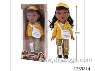 18-inch fully-vinyl black female doll with four-tone IC included battery