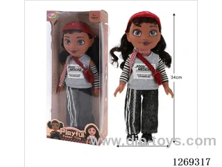 18-inch fully-vinyl black female doll with four-tone IC included battery