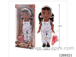 18-inch fully-vinyl black female doll with four-tone IC included battery