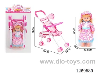 16inch doll with 4 IC included battery/metal pushcart