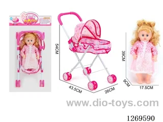 16inch doll with 4 IC included battery/metal pushcart