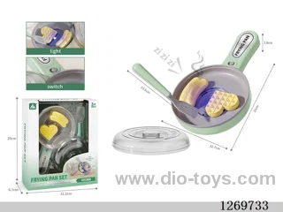 Frying Pan Set (Features: Lights and sound effects, food color-changing; 2 AAA batteries not included)