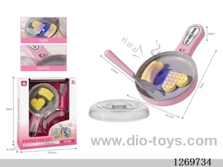 Frying Pan Set (Features: Lights and sound effects, food color-changing; requires 2 AAA batteries, not included)