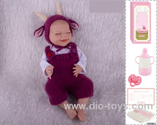 48CM Doll（Soft Rubber High-Fidelity(Hand-painted Hair, High-Quality Painting) Bottle, Magnetic Sippy Cup, Diapers, Birth card